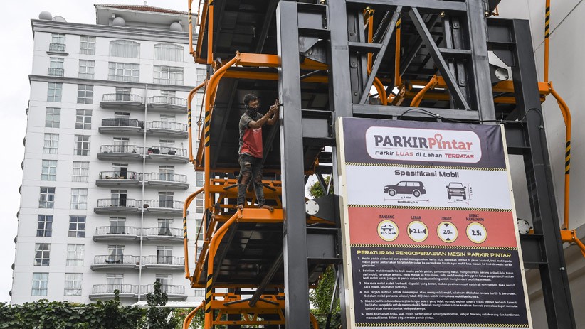 Penampakan Parkir Bertingkat Otomatis Khusus Mobil di Jakarta - Bagian 1