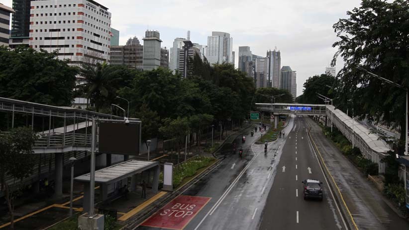 Suasana Sepi Jalanan Jakarta saat Libur Pilkada - Bagian 4