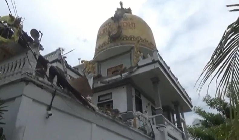 Dihantam Puting Beliung, Patung Bajra Sidhi Setinggi 45 Meter di Bali Roboh