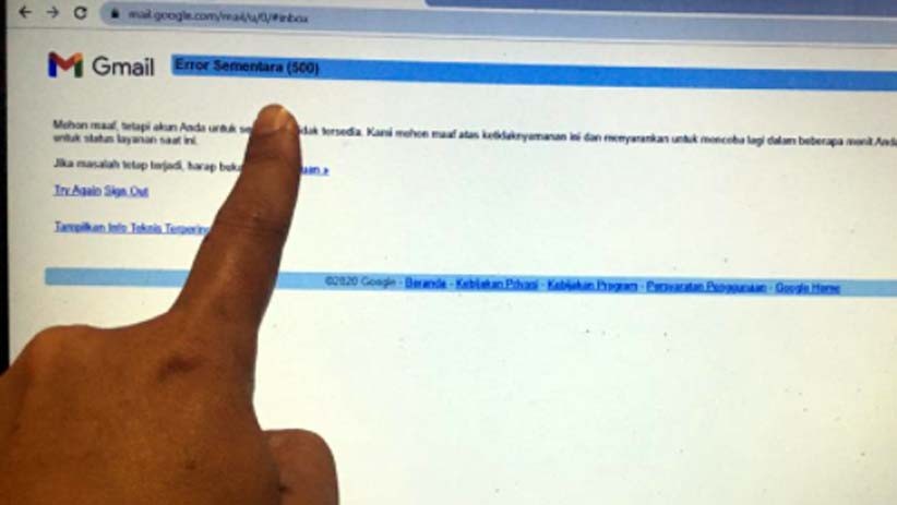 Youtube dan Gmail Down, Begini Tampilan di HP dan PC - Bagian 2