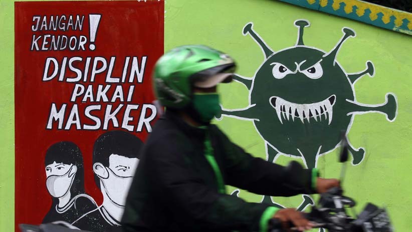 Angka Penularan Covid Tinggi, Mural Protokol Kesehatan Bertebaran di Jakarta - Bagian 1