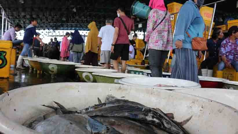 Jelang Malam Tahun Baru, Pasar Ikan Muara Angke Dipadati Pembeli - Bagian 3