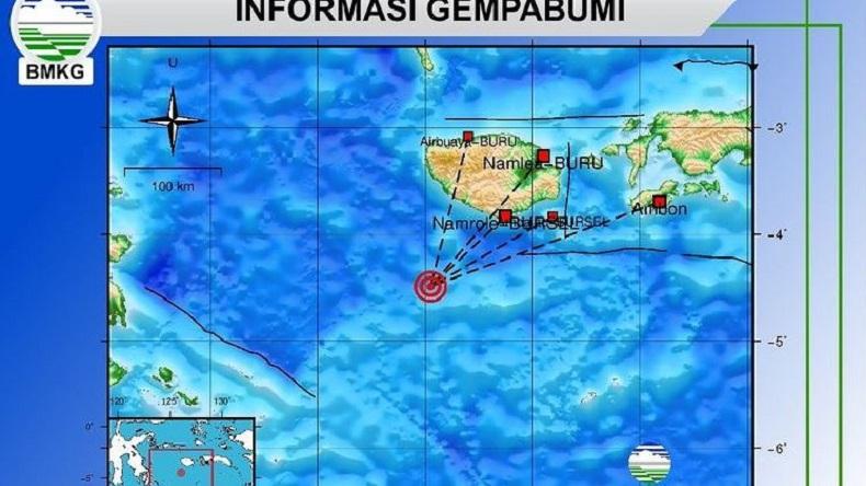 Gempa Hari Ini M4,3 Guncang Buru Selatan Maluku, Tak Berpotensi Tsunami