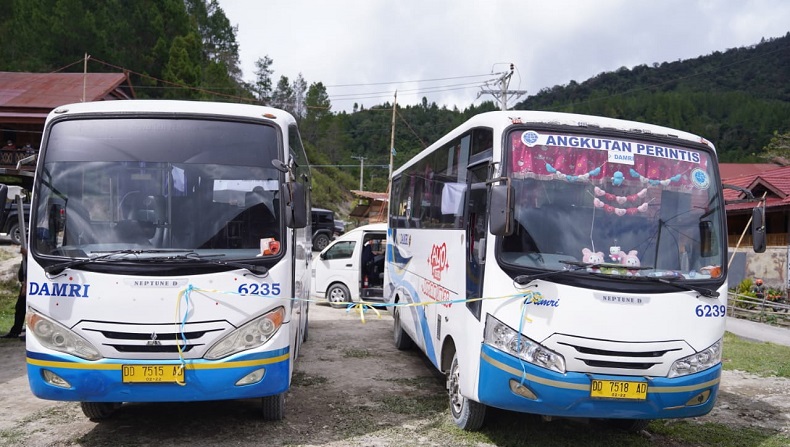 Bus Damri Rute Masamba-Sabbang-Rongkong Luwu Utara Resmi Beroperasi