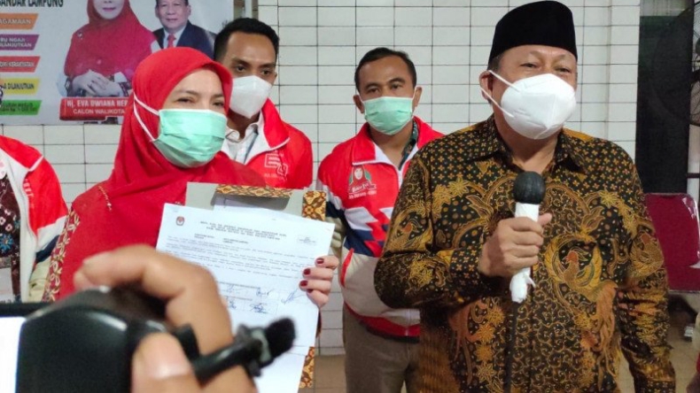 Eva-Deddy Kembali Ditetapkan sebagai Paslon Pilwakot Bandarlampung