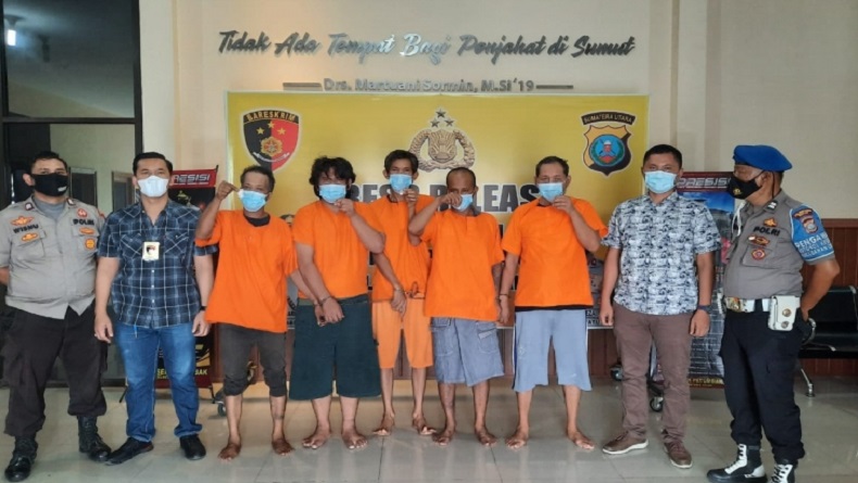 Polisi Tangkap 5 Pemakai dan Pengedar Narkoba di Medan