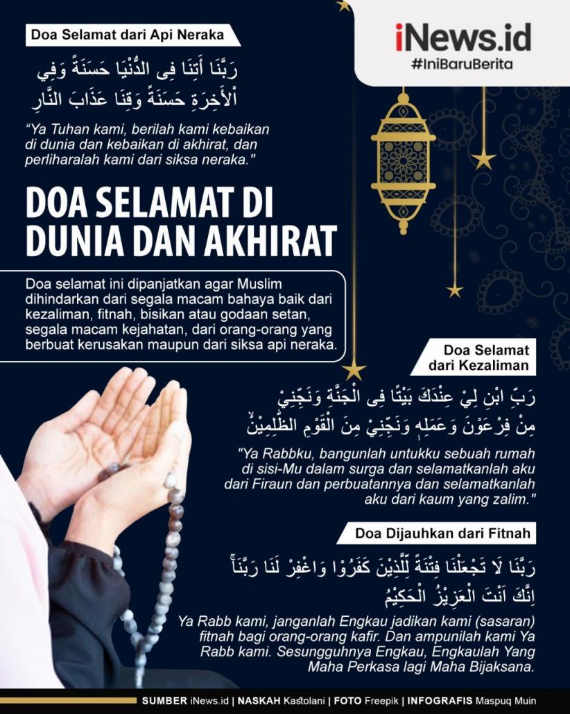 Infografis Doa Selamat di Dunia dan Akhirat