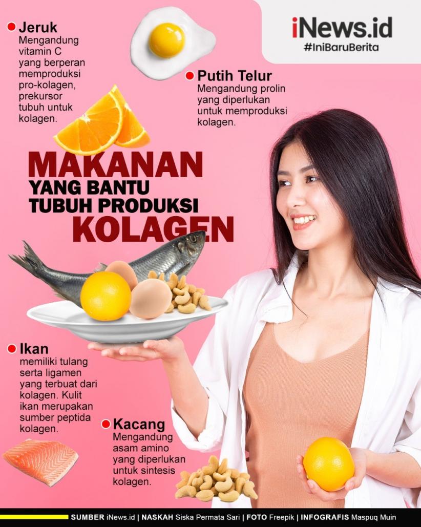 Infografis Makanan Penambah Kolagen, Bagus untuk Kulit