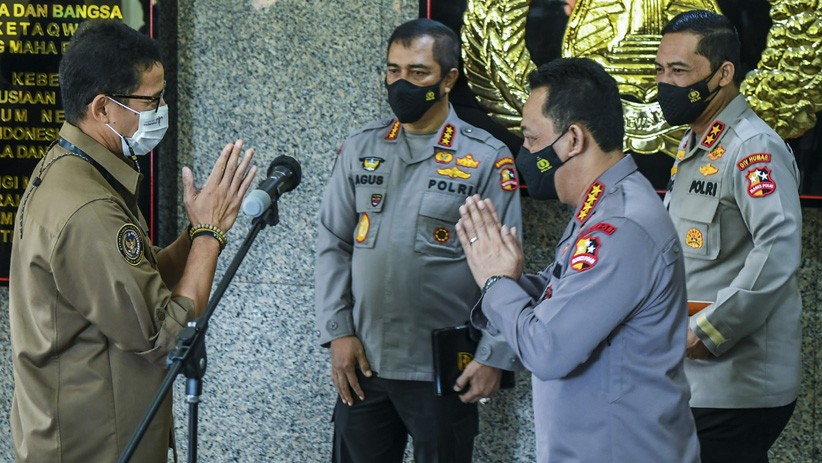 Menparekraf dan Kapolri Bahas Persiapan Kegiatan 5 Destinasi Wisata Super Prioritas  - Bagian 1