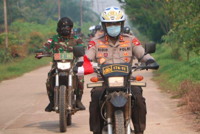 Kapolda Kalbar-Pangdam Tinjau Titik Karhutla di Kubu Raya