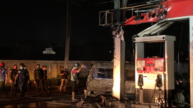 SPBU Mayjen Sungkono Malang Terbakar, Api Berasal dari Mobil