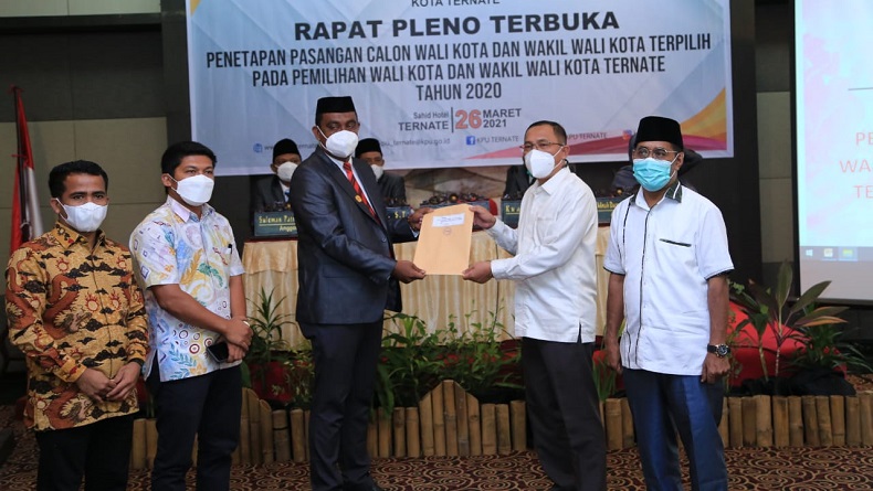 Sah! KPU Tetapkan Pasangan Tulus sebagai Wali dan Wakil Wali Kota Ternate