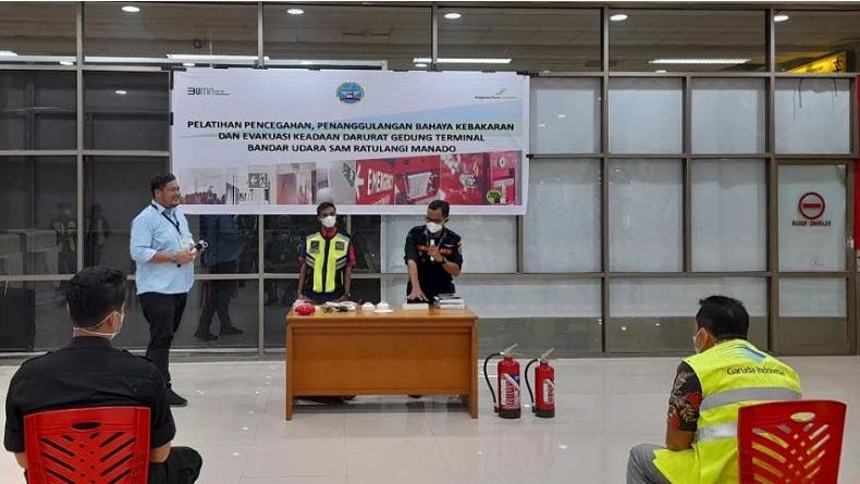 Bandara Sam Ratulangi Manado Edukasi Mitra Kerja dalam Pencegahan Kebakaran