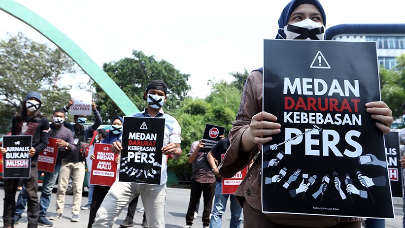Aksi Tutup Mulut Forum Jurnalis Medan, Simbol Pembungkaman terhadap Wartawan - Bagian 1