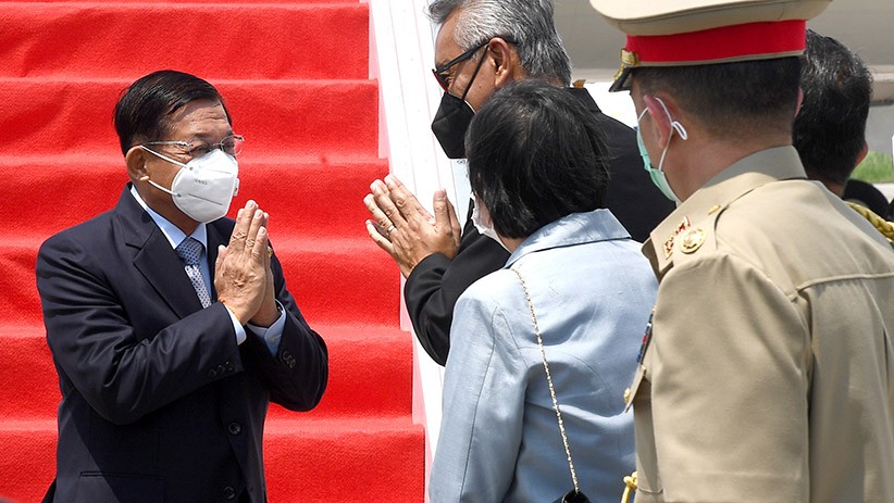 Momen Panglima Junta Militer Myanmar Min Aung Hlaing Hadiri KTT ASEAN 2021 - Bagian 1