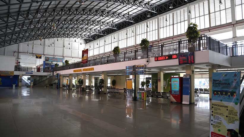 Suasana Lengang Terminal Purabaya Tidak Angkut Penumpang - Bagian 3