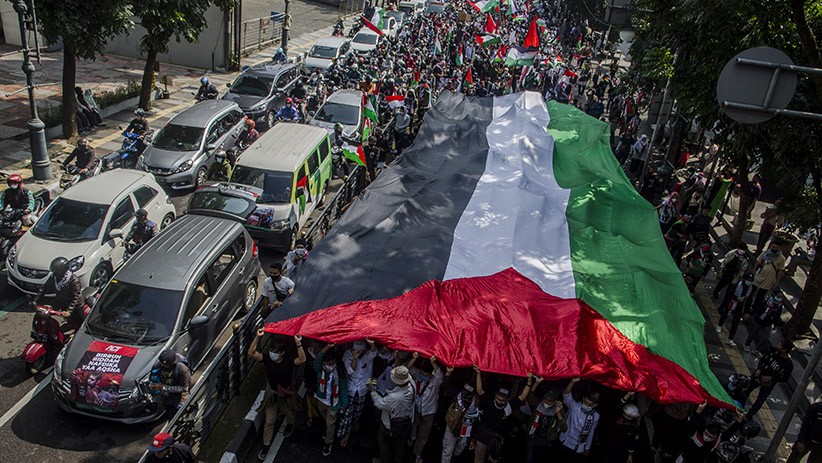 Ribuan Massa Aliansi Rakyat Jawa Barat Dukung Palestina Merdeka - Bagian 2