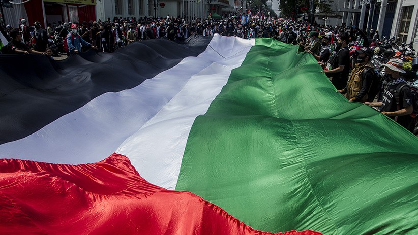 Ribuan Massa Aliansi Rakyat Jawa Barat Dukung Palestina Merdeka - Bagian 1