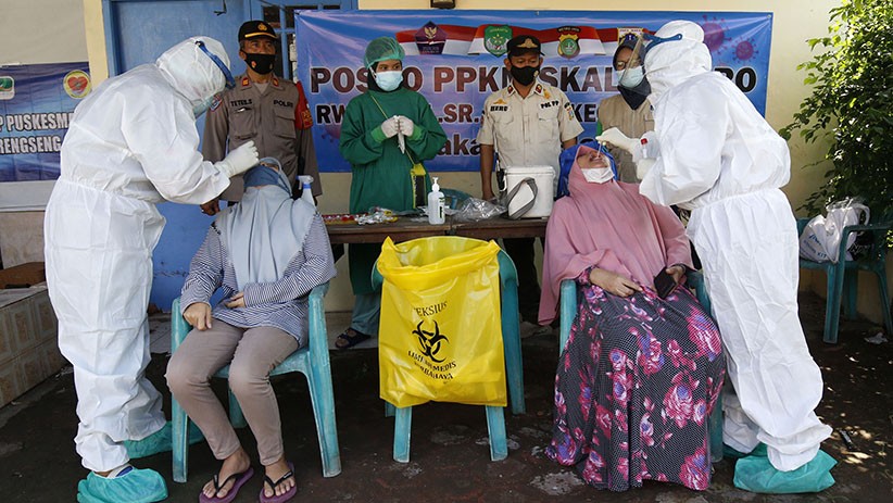 Angka Positif Covid Meningkat, Puskesmas Srengseng Sawah Gelar Swab Test Massal - Bagian 1