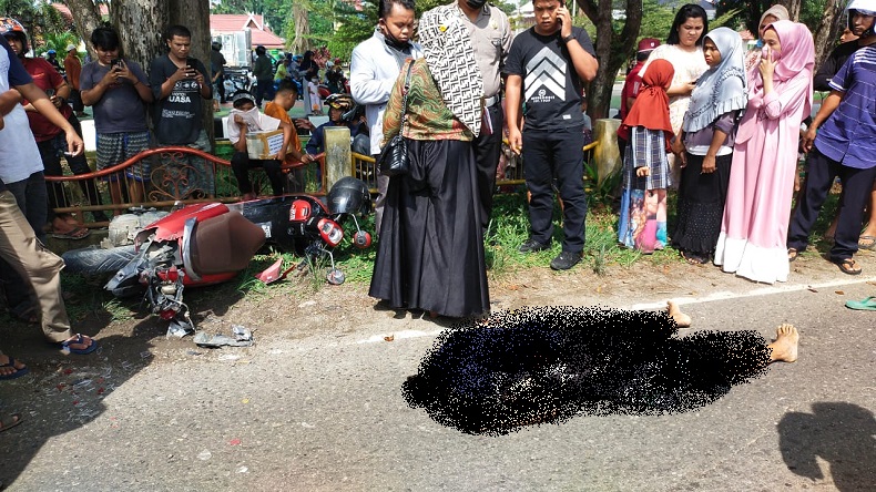 Kecelakaan Dekat Mapolres Merangin, Ibu Rumah Tangga Tewas Dilindas Truk