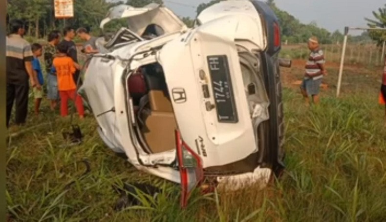 BRV Terseret KA di Cipunagara Subang, Sopir Tewas Tergencet Mobil Ringsek