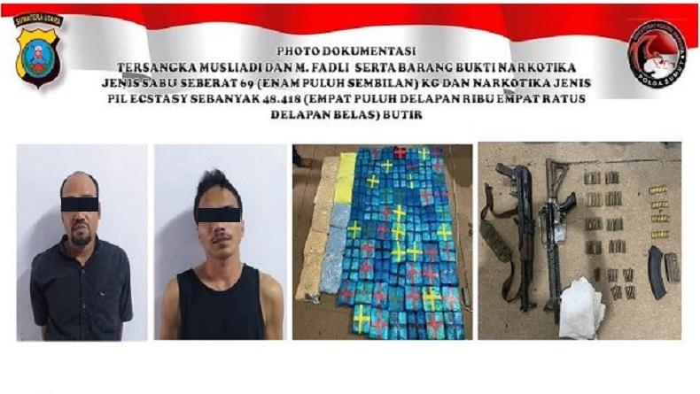  Ngeri, Bandar Narkoba di Sumut Bawa Senapan AK-47 dan M-16