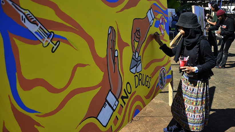 Mural Antinarkoba Buatan Mahasiswa Universitas Muhammadiyah - Bagian 2