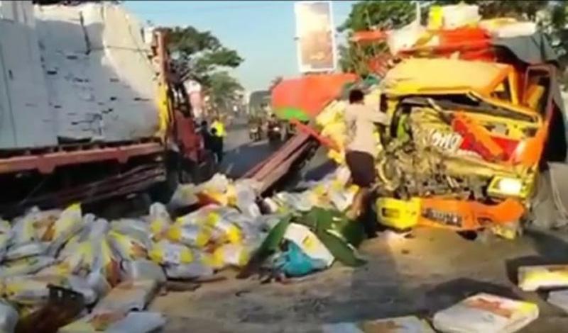3 Truk Tabrakan di Jalur Pantura Pati-Kudus, 1 Tewas