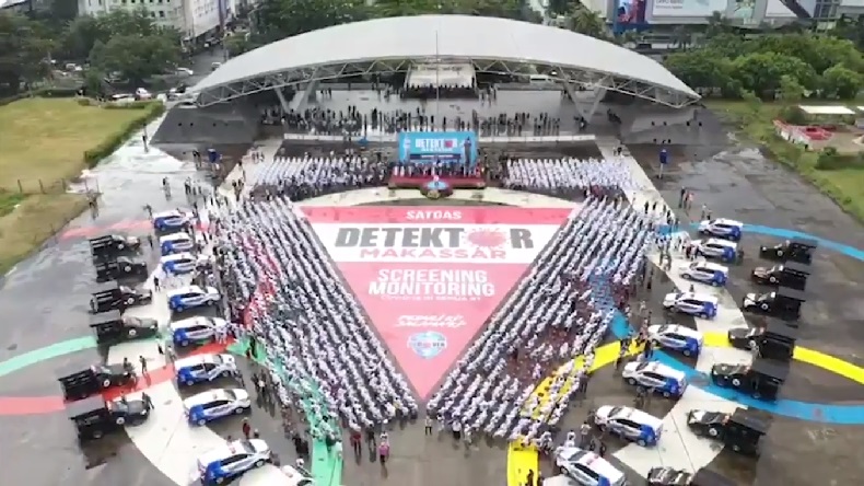 Timbulkan Kerumunan, Launching Tim Detector Makassar Recover Viral di Medsos