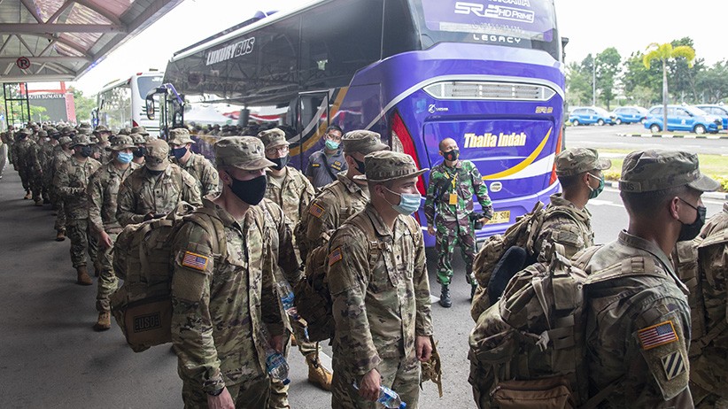 Latihan Tempur bersama Garuda Shield, Ratusan Tentara Amerika Tiba di Palembang - Bagian 1
