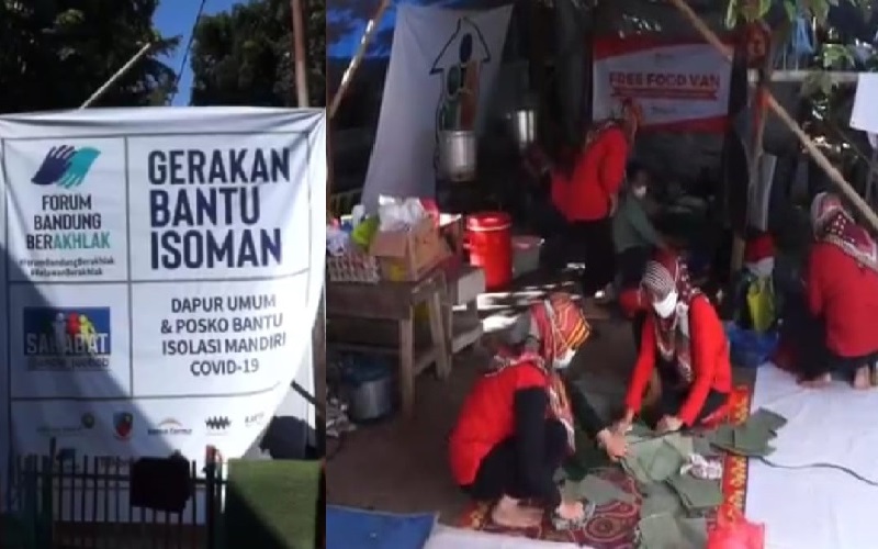 Warga Bandung Jual Mobil dan Bangun Dapur Umum, Bantu Makan Warga Isoman
