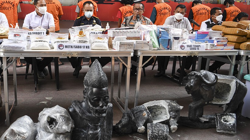 Penampakan Patung dari Afrika Selatan Berisi 16 Kg Sabu Disita Polda Metro Jaya - Bagian 1