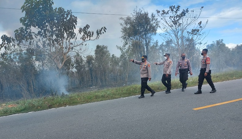 Kebakaran Hutan Landa Pulau Buru, Polisi Berjaga-Jaga      
