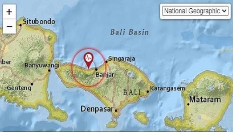 2 Gempa Bumi Beruntun Mengguncang Bali, Episentrum di Buleleng
