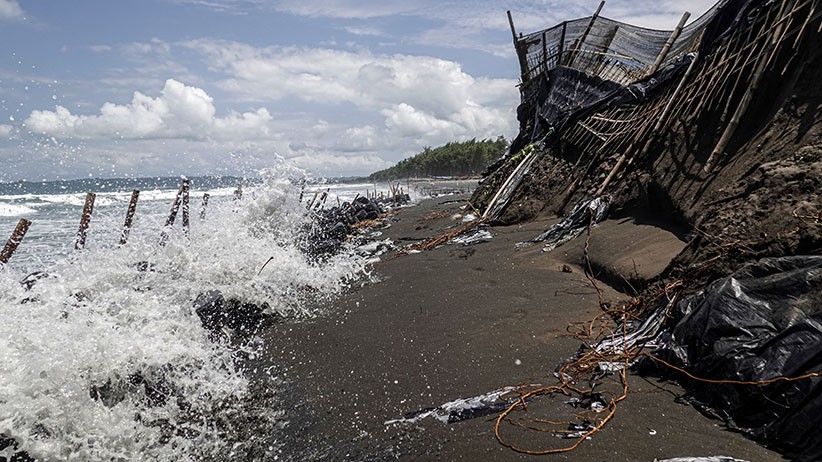 Gelombang Tinggi, Pesisir Pantai Cilacap Selatan Abrasi Sejauh 10 Meter - Bagian 2
