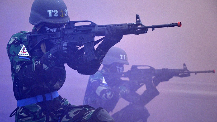 Prajurit TNI AL Unjuk Kemampuan Bertempur di Mako Lantamal VI Makassar - Bagian 2