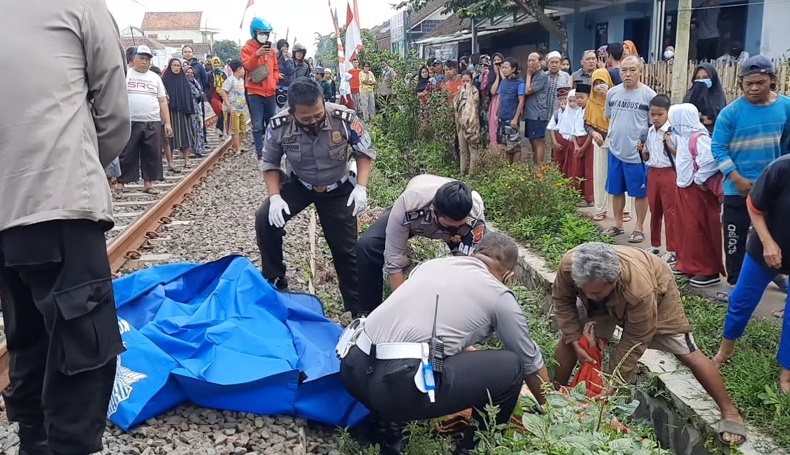 Dihantam Kereta Api, Nenek Bertongkat di Tasikmalaya Tewas Mengenaskan