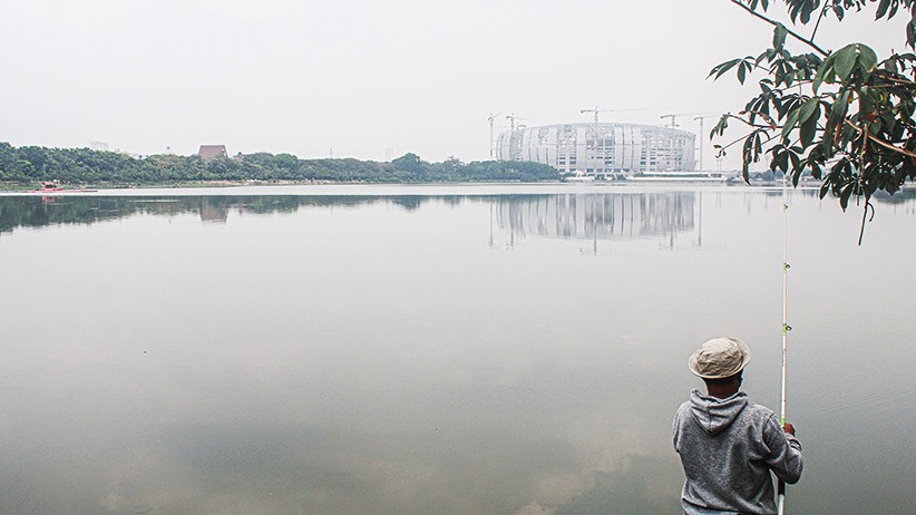 Melihat Pembangunan Jakarta International Stadium dari Danau Cincin - Bagian 1
