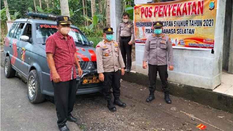 Pengucapan Syukur di Minahasa, Polres Minsel Dirikan 7 Pos Penyekatan di Perbatasan