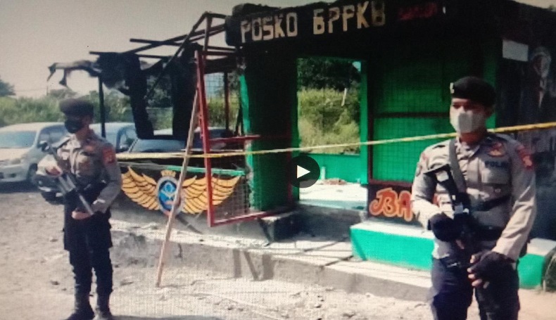 Pascabentrokan Ormas, Posko BPPKB Cianjur Dijaga Polisi Bersenjata Lengkap