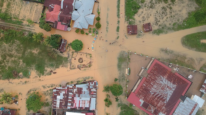 Penampakan dari Udara Banjir Rendam Permukiman di Padang Pariaman hingga 1 Meter - Bagian 2