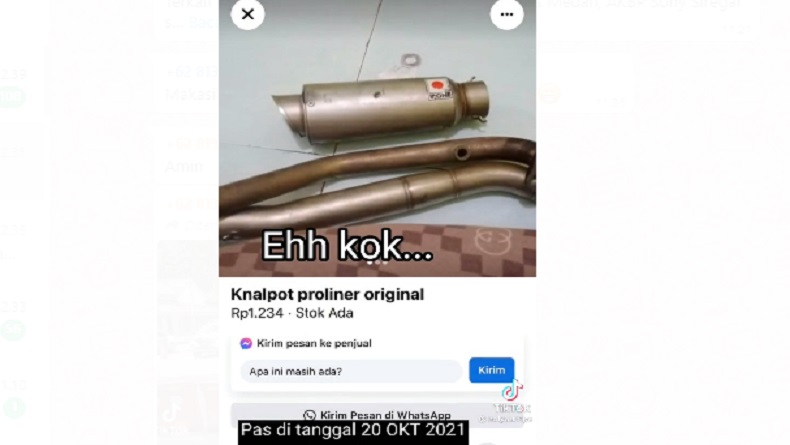 Viral Knalpot Brong Hasil Tilang Dijual di Marketplace, Ini Kata Polisi
