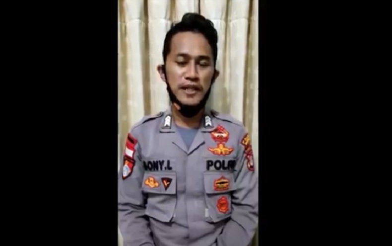 Beredar Video Permohonan Maaf Brigadir SL yang Dipukul Kapolres Nunukan