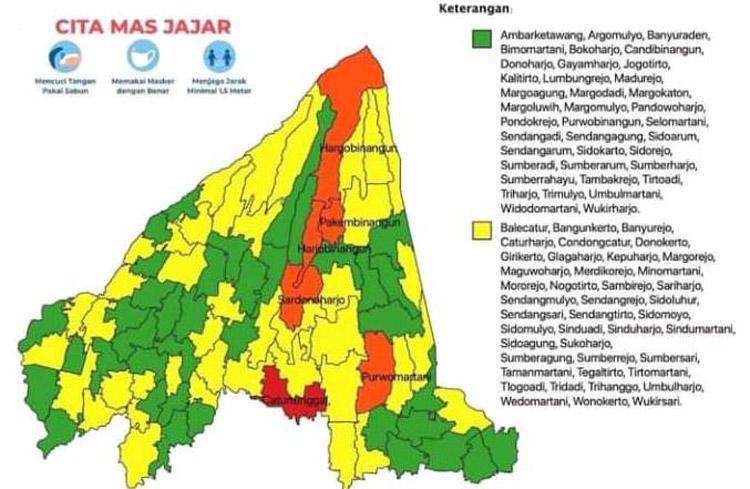Covid-19 di Sleman Mereda, Tinggal 1 Kalurahan yang Masuk Zona Merah