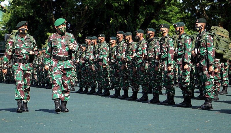 Upacara Penyambutan 450 Prajurit TNI usai Setahun Jaga Perbatasan RI-PNG - Bagian 1