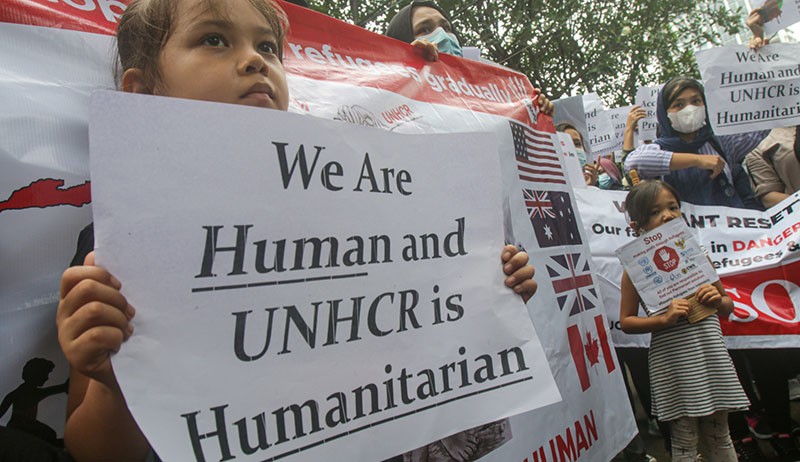 Pencari Suaka Asal Afghanistan Kembali Unjuk Rasa di Kantor UNHCR - Bagian 3