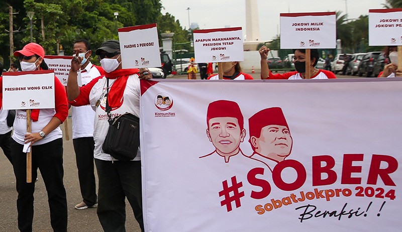 Aksi Dukung Jokowi 3 Periode, Berpasangan dengan Prabowo Calon Wakil Presiden - Bagian 1
