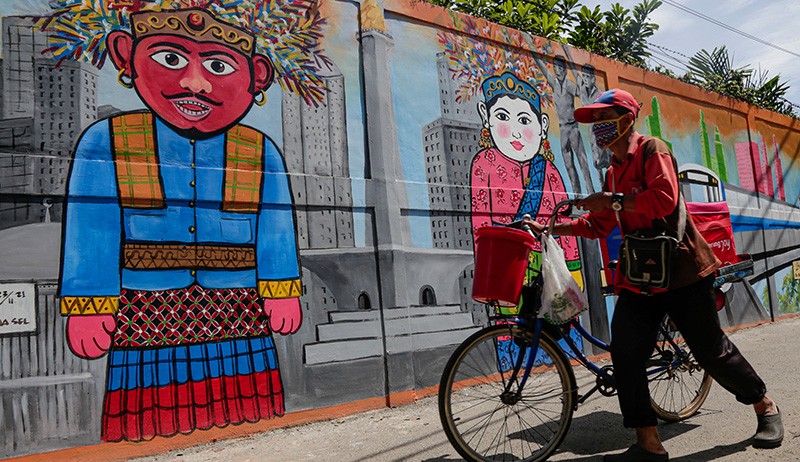 Mural Bertema Kota Jakarta Menghiasi Kawasan Tanah Kusir - Bagian 1