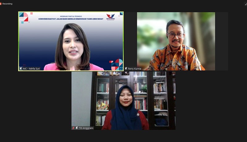 Partai Perindo Gelar Webinar Konvensi Rakyat: Jalan Baru Menuju Demokrasi yang Lebih Sehat  - Bagian 1