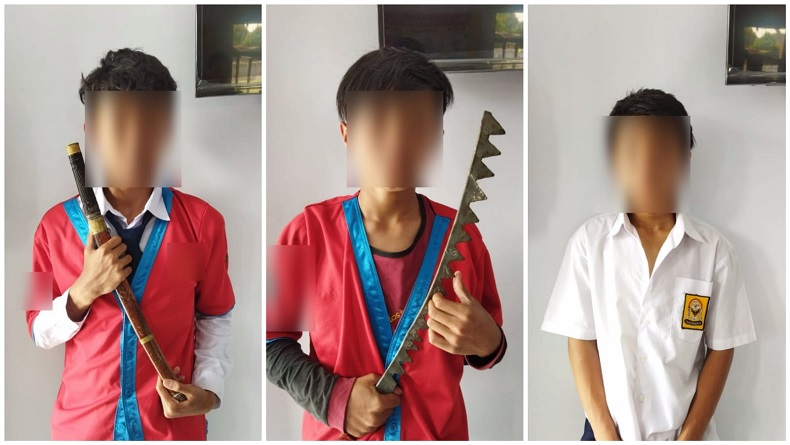 Hendak Serang Sekolah Lain, 3 Pelajar SMP di Sukabumi Bawa Samurai Ditangkap Polisi
